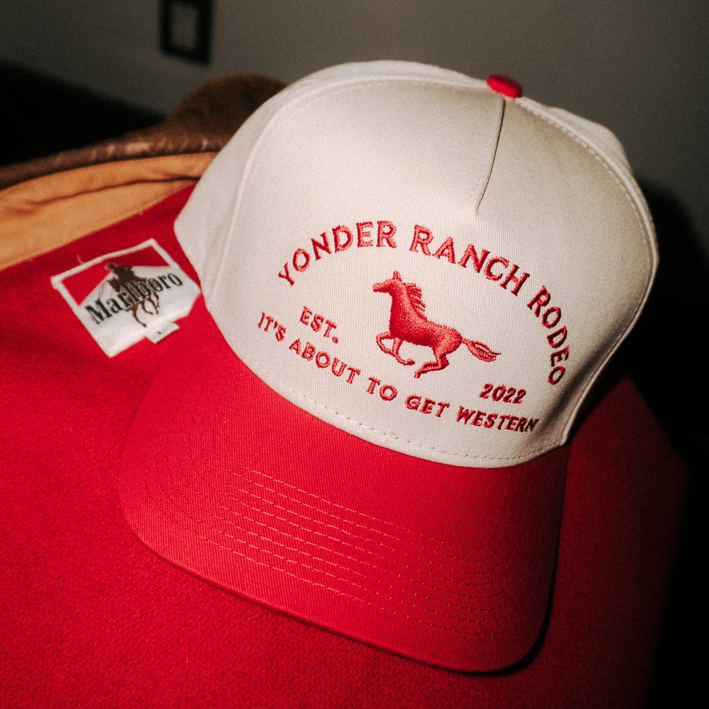 Red Western Snapback