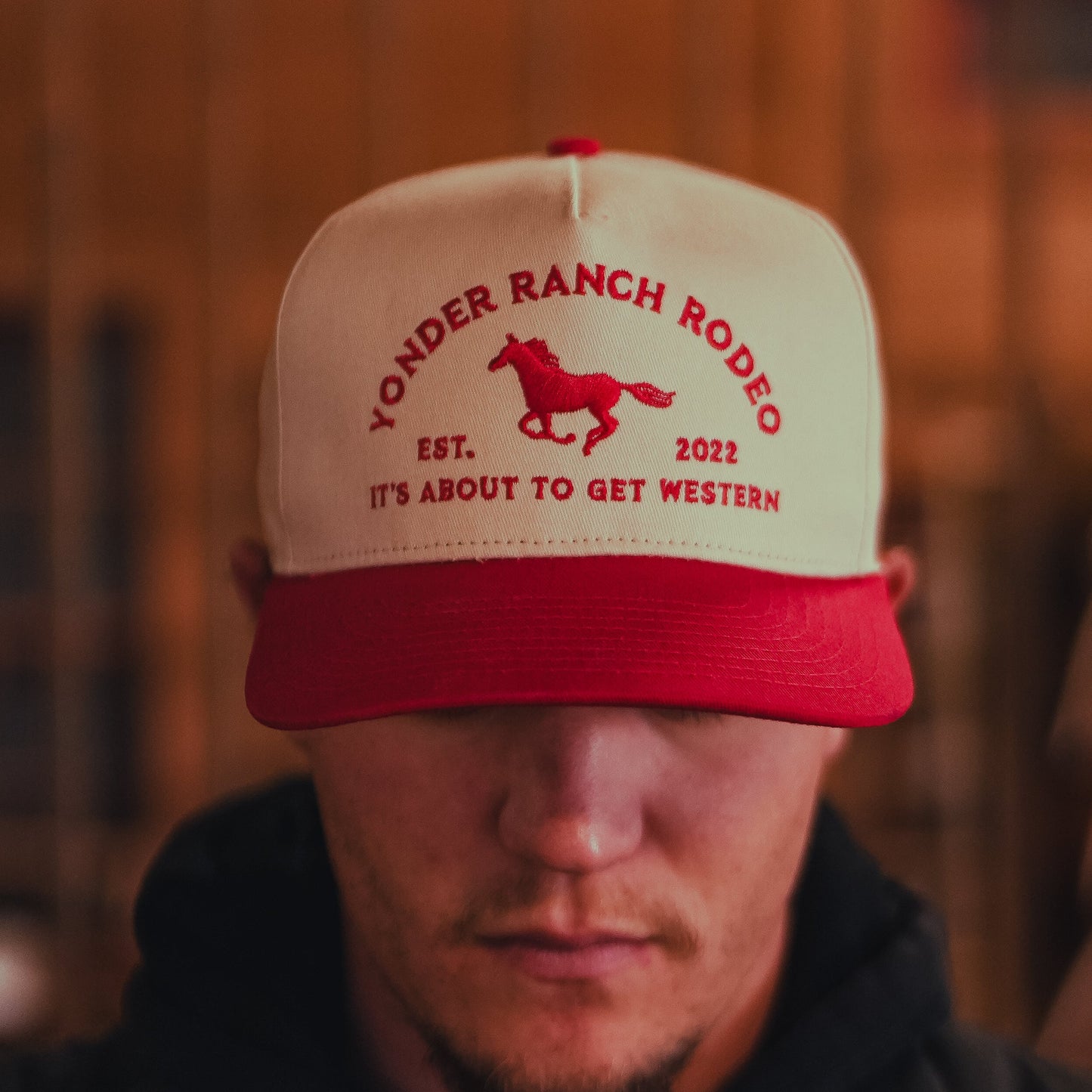 Red Western Snapback