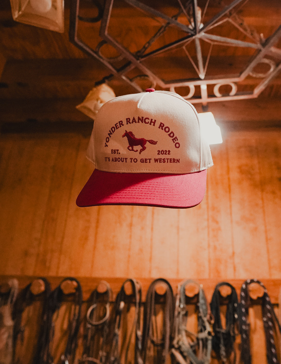 Red Western Snapback